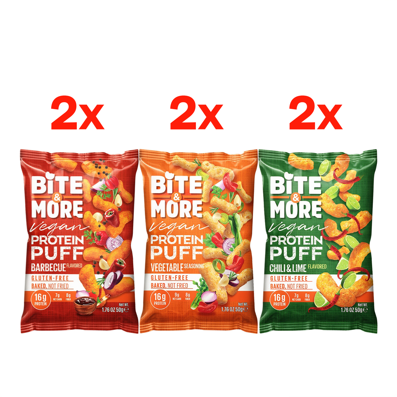 Vegan Protein Puff 6'lı Paket (50g x 6 Adet)