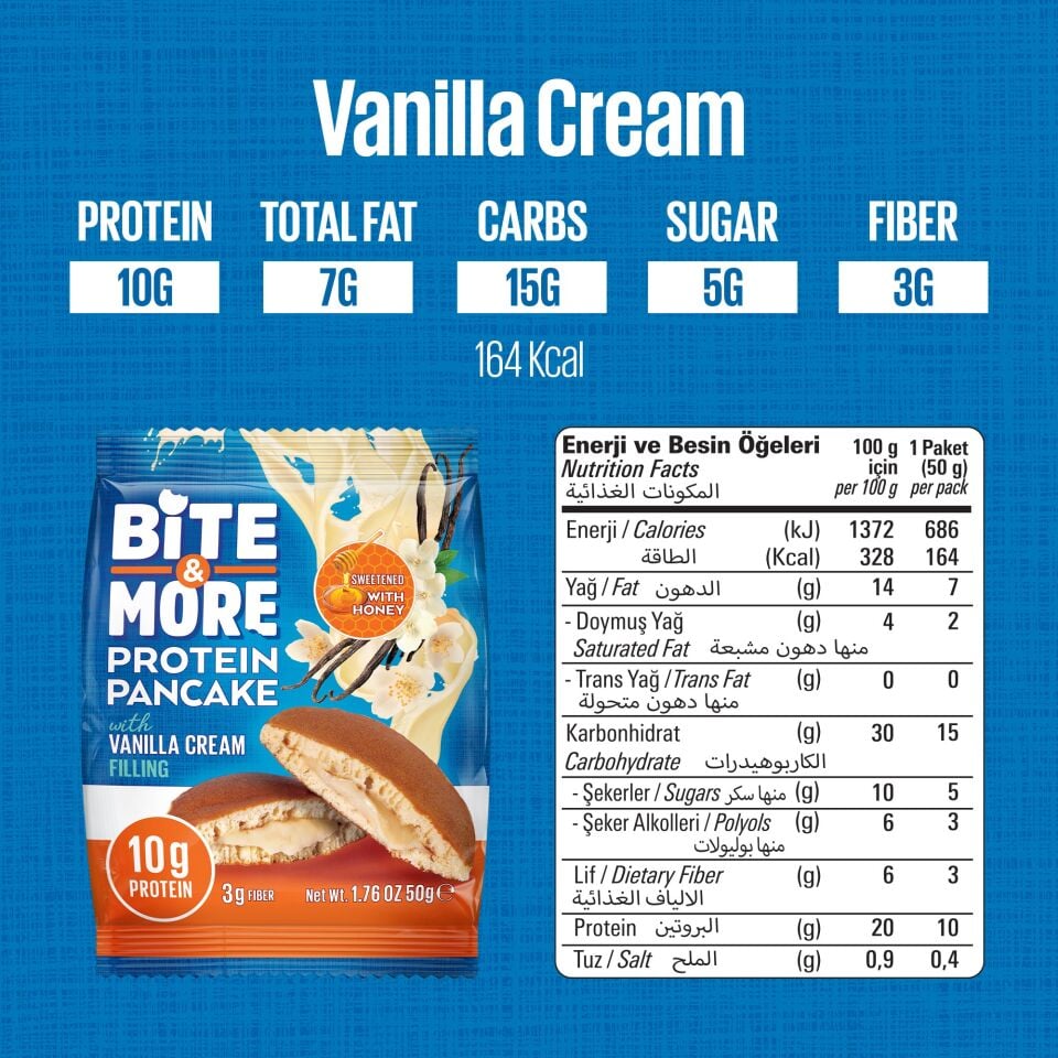 Vanilyalı Protein Pankek (50g x12 Adet)