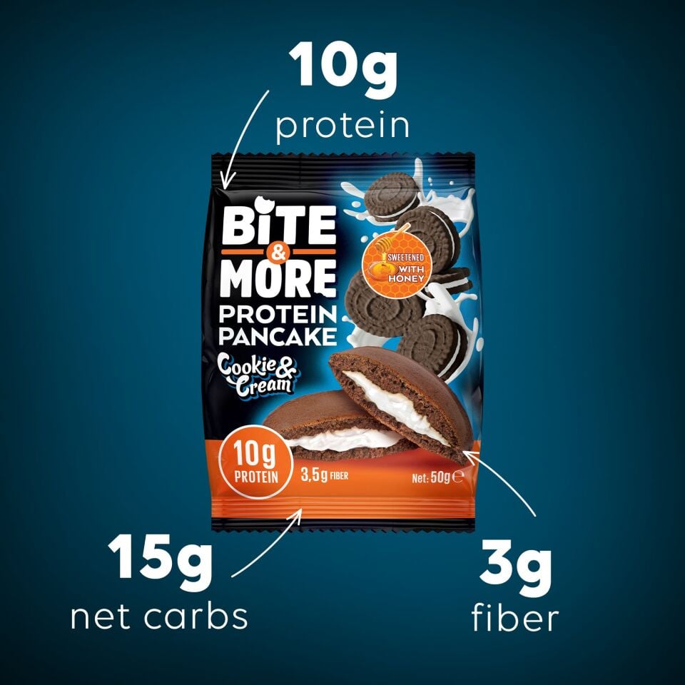 Kurabiye Kremalı Kakaolu Protein Pankek (50g x12 Adet)