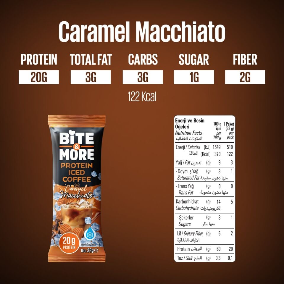 Caramel Macchiato Protein Soğuk Kahve (33g x 10 Adet)