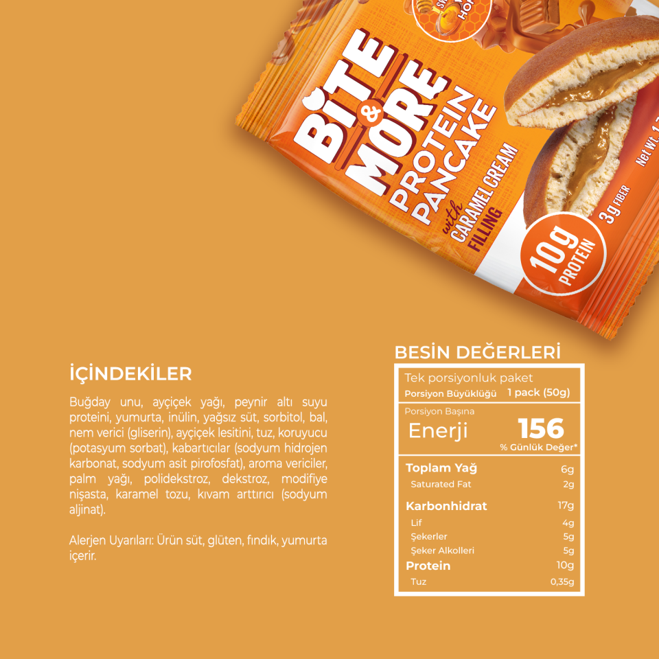 Karamelli Protein Pankek (50g x12 Adet)