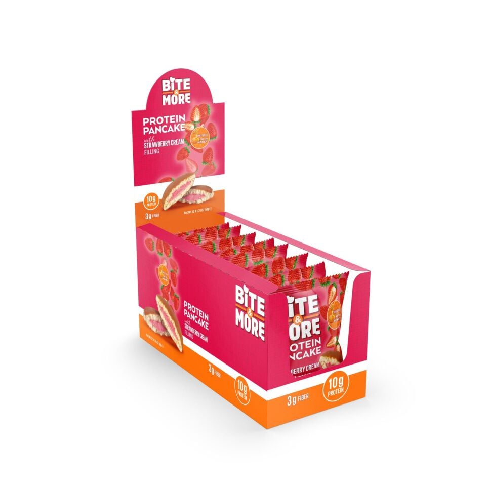 Çilekli Protein Pankek (50g x12 Adet)
