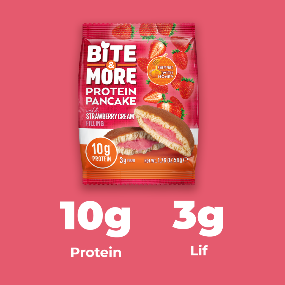 Çilekli Protein Pankek (50g x12 Adet)