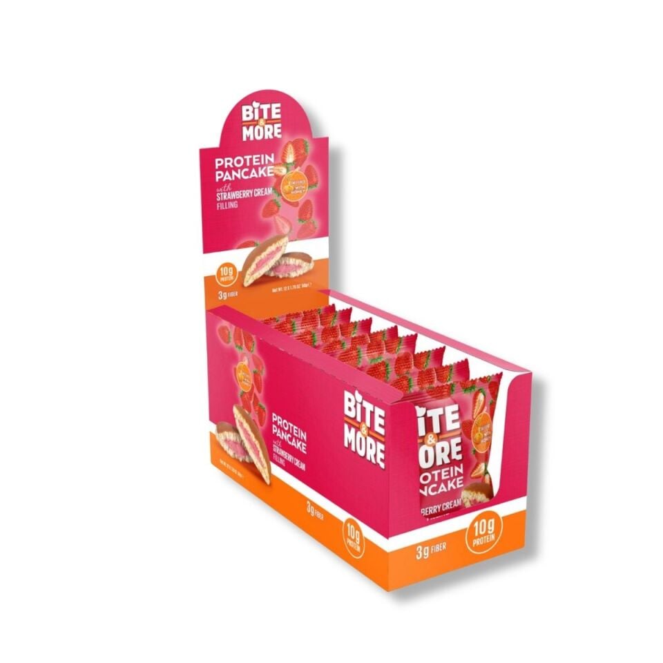 Çilekli Protein Pankek (50g x12 Adet)