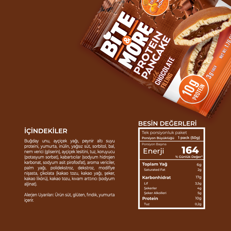 Çikolatalı Protein Pankek (50g x 12 Adet)