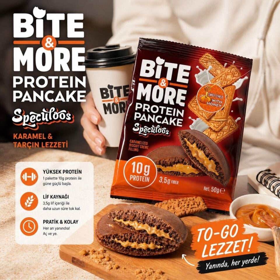Speculoos Kakaolu Protein Pankek (50g x 12 Adet)