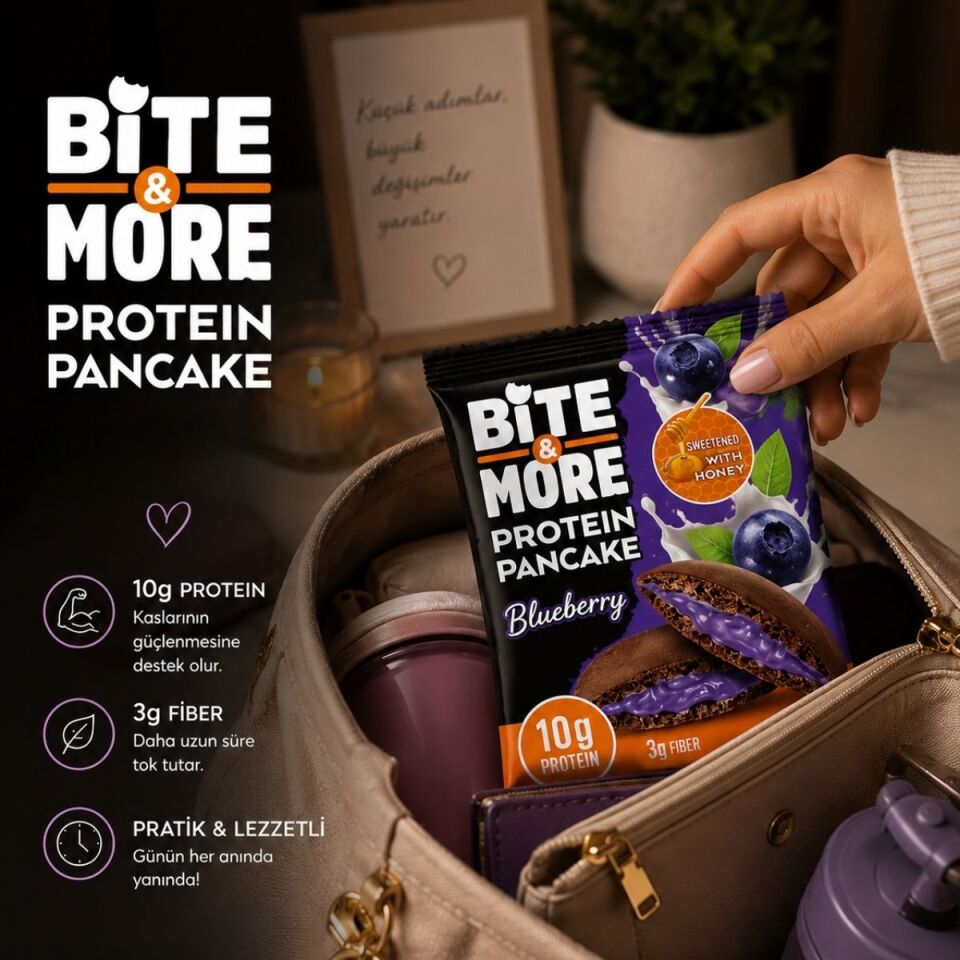 Yaban Mersinli Kakaolu Protein Pankek (50g)