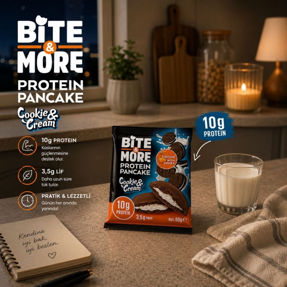 Kurabiye Kremalı Kakaolu Protein Pankek (50g)