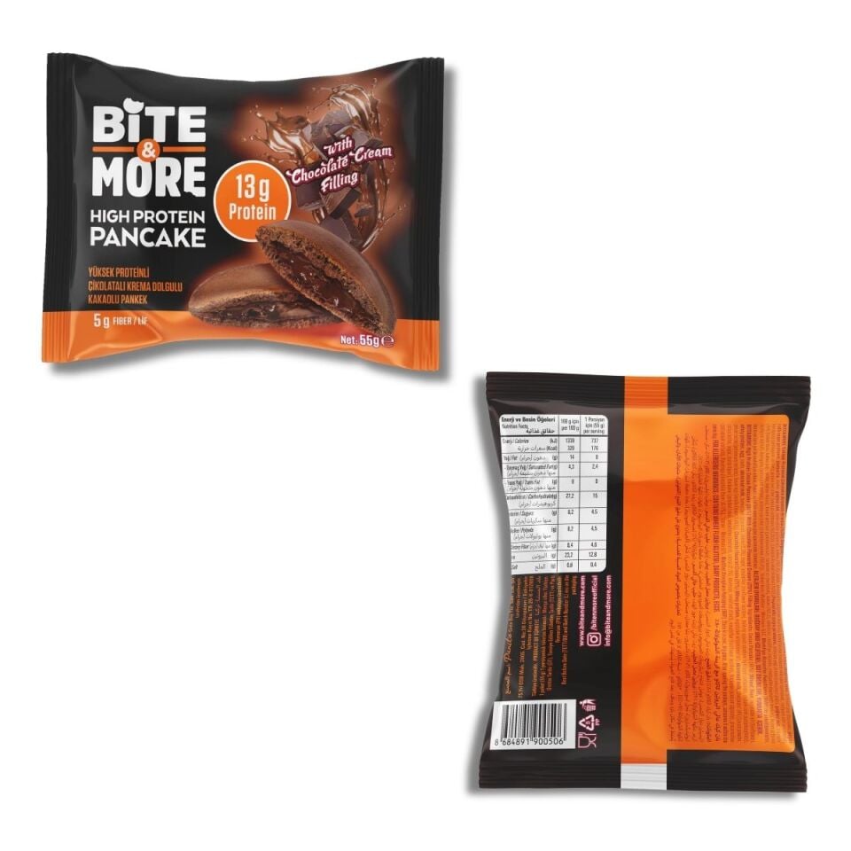 Çift Çikolatalı Kakaolu Protein Pankek (55g)