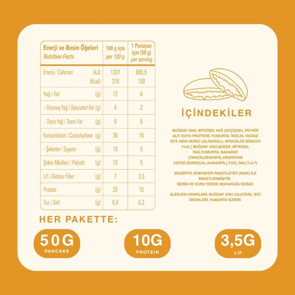 Speculoos Kakaolu Protein Pankek (50g)