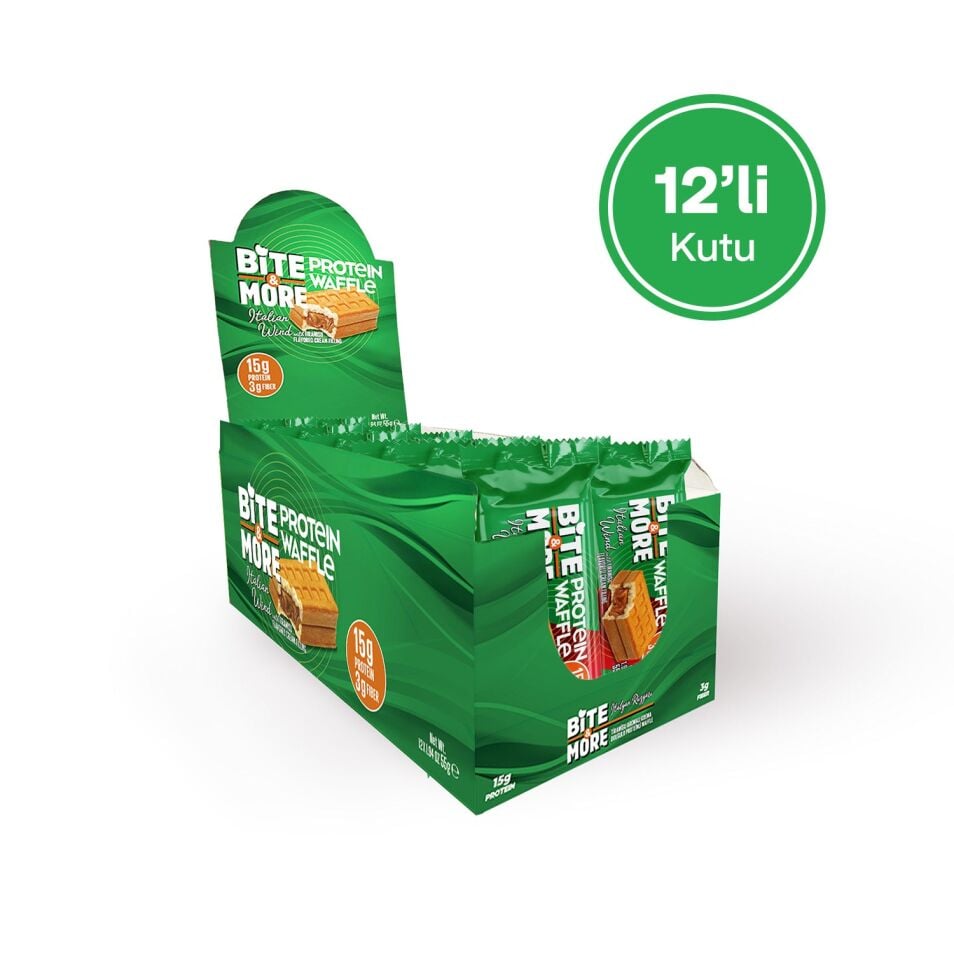 Tiramisu Kremalı Protein Waffle (55g x 12 Adet)