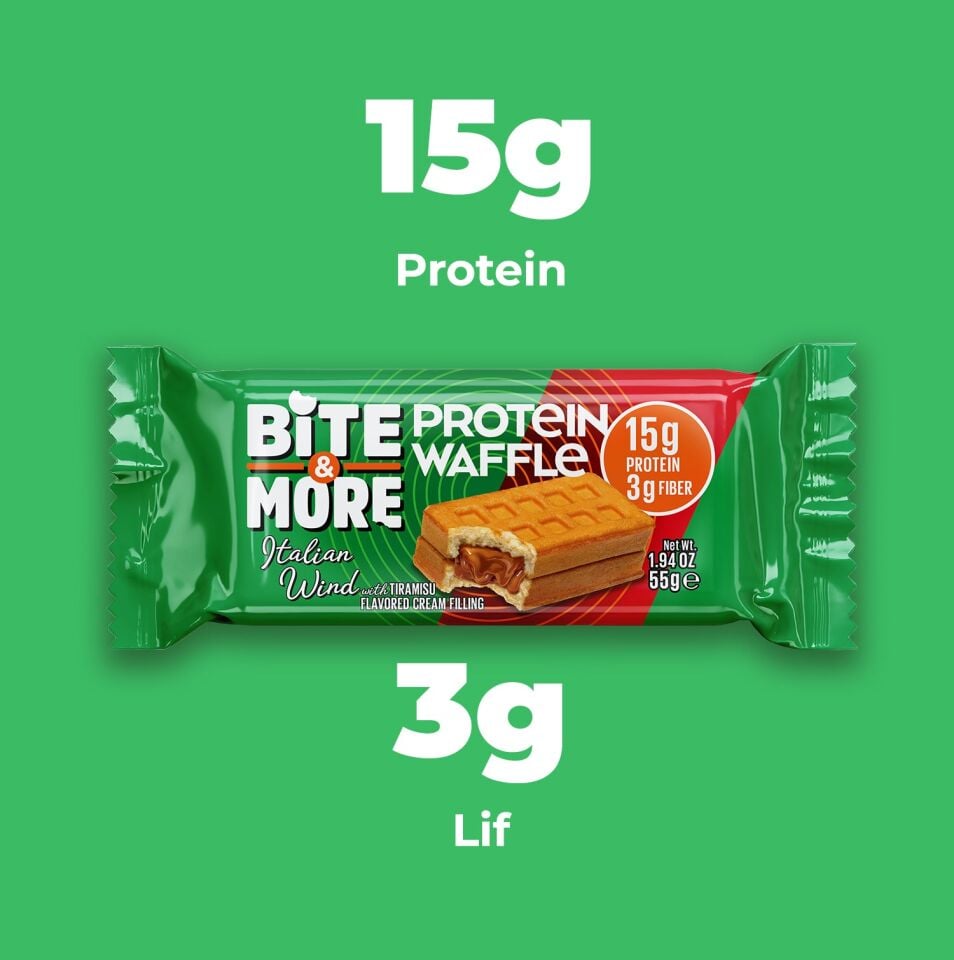 Tiramisu Kremalı Protein Waffle (55g x 12 Adet)