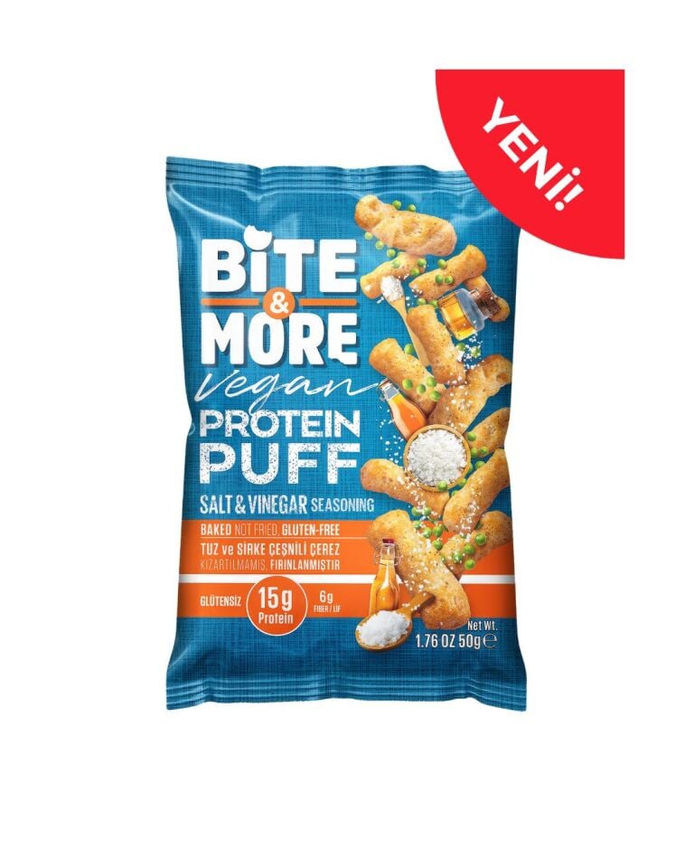Tuz ve Sirkeli Vegan Protein Puff (50g)
