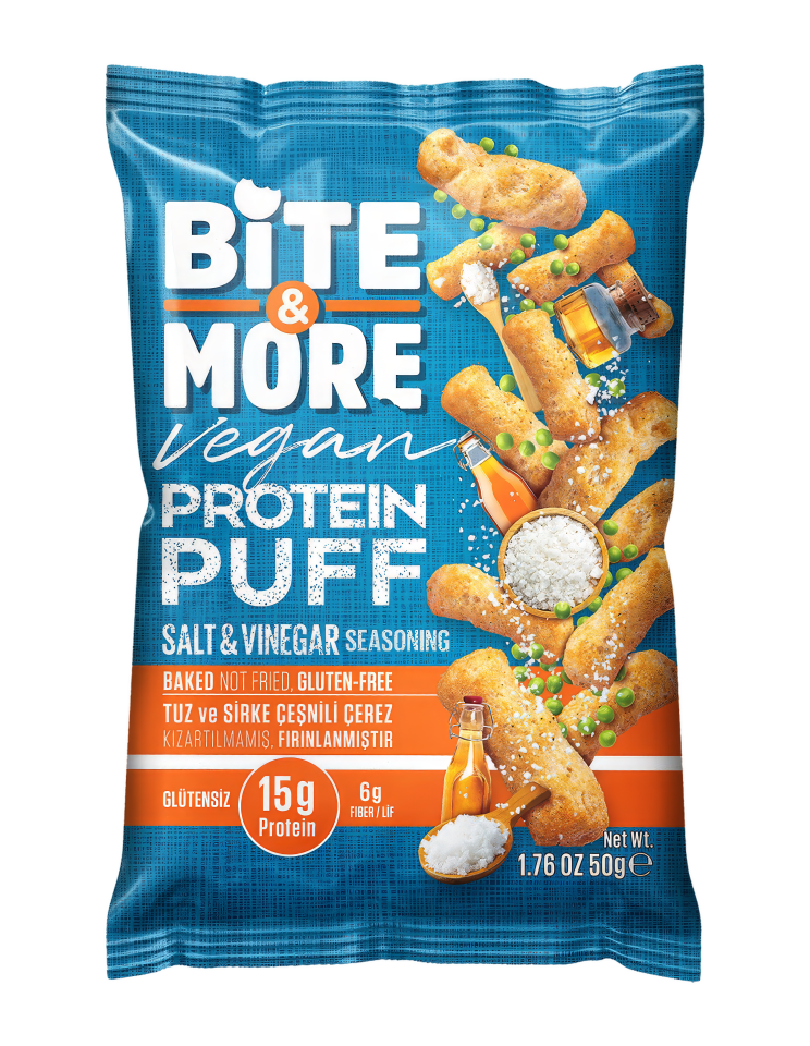 Tuz ve Sirkeli Vegan Protein Puff (50g)