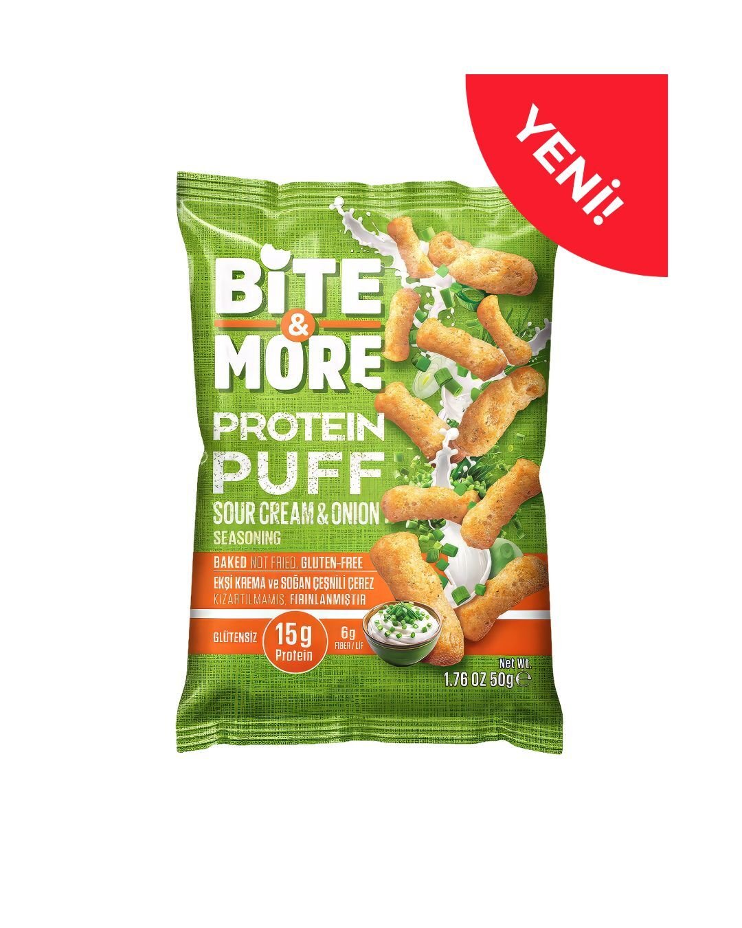 Ekşi Krema & Soğanlı Vegan Protein Puff (50g)