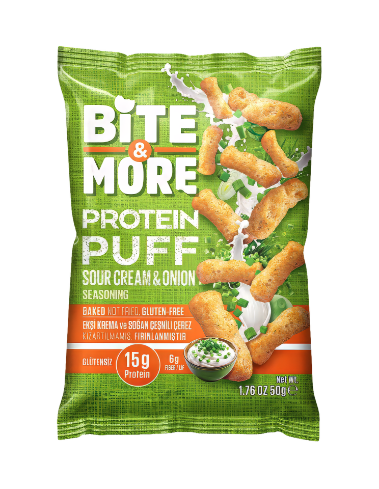 Ekşi Krema & Soğanlı Vegan Protein Puff (50g)