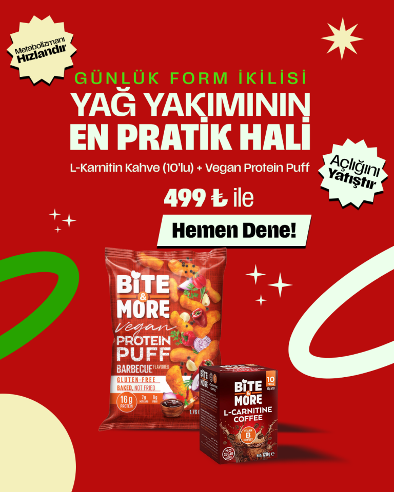 L-Karnitin Kahve & Protein Puff – Günlük Form İkilisi Seti