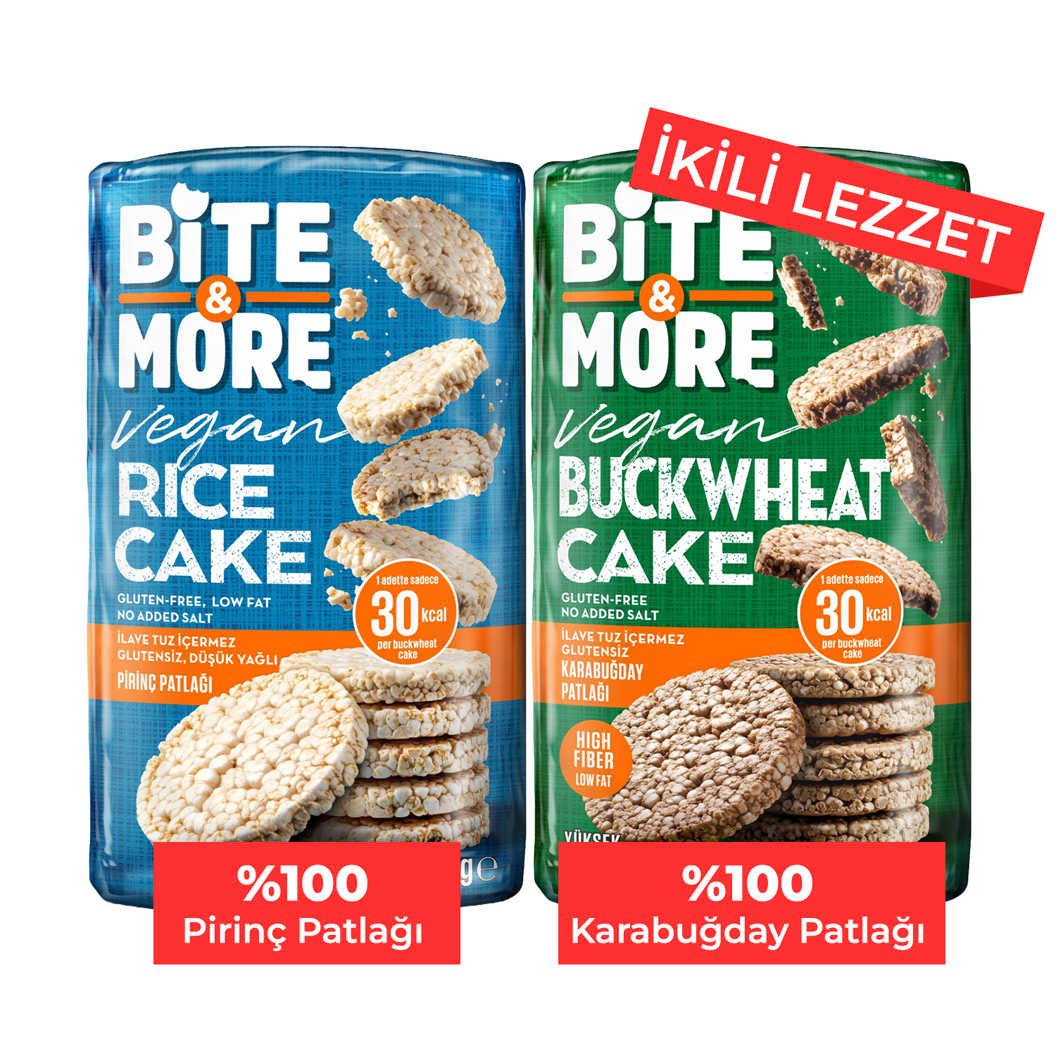 Vegan Patlaklar İkili Set – Pirinç Patlağı & Karabuğday Patlağı