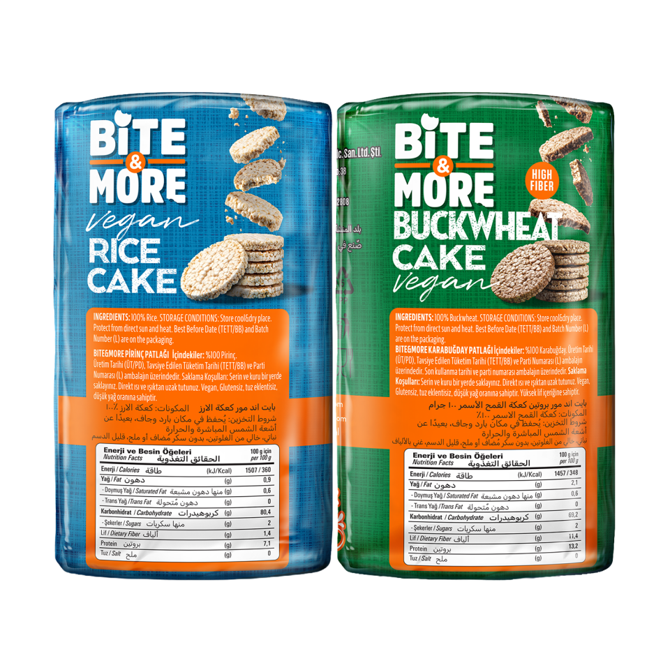 Vegan Patlaklar 6'lı Set – Pirinç Patlağı & Karabuğday Patlağı