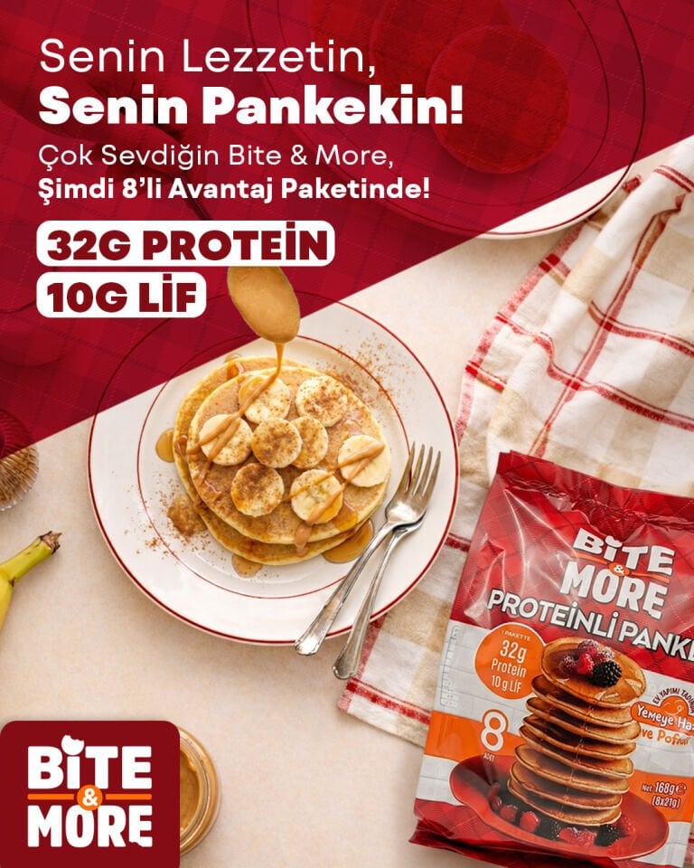 Bite & More Kahvaltılık Protein Pankek 168g (8 Adet)