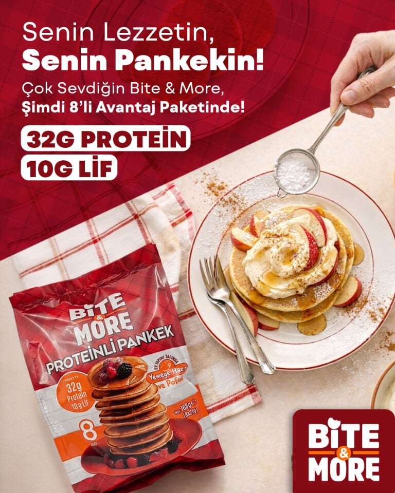 Bite & More Kahvaltılık Protein Pankek 168g (8 Adet)