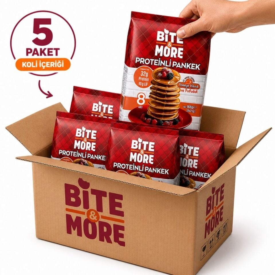 Bite & More Kahvaltılık Protein Pankek (168g x 5 Adet)