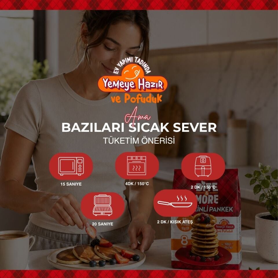 Bite & More Kahvaltılık Protein Pankek (168g x 5 Adet)