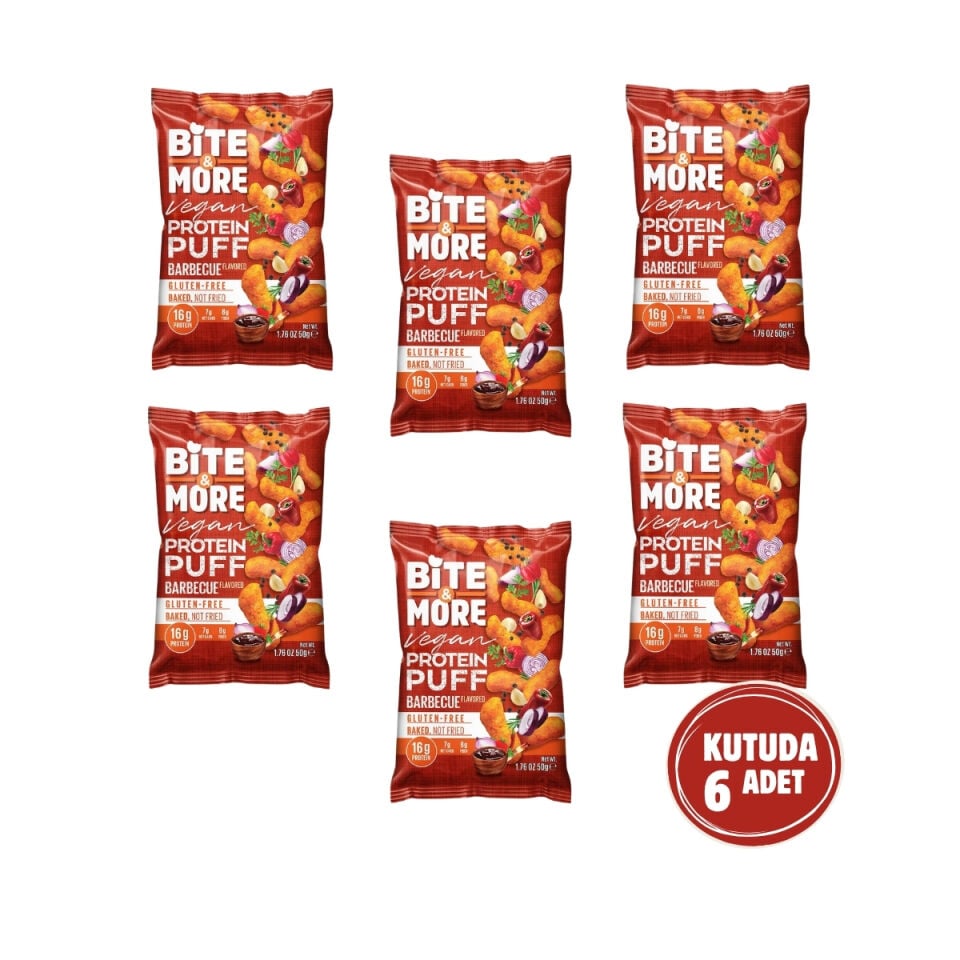 Barbekülü Vegan Protein Puff (50g x 6 Adet)
