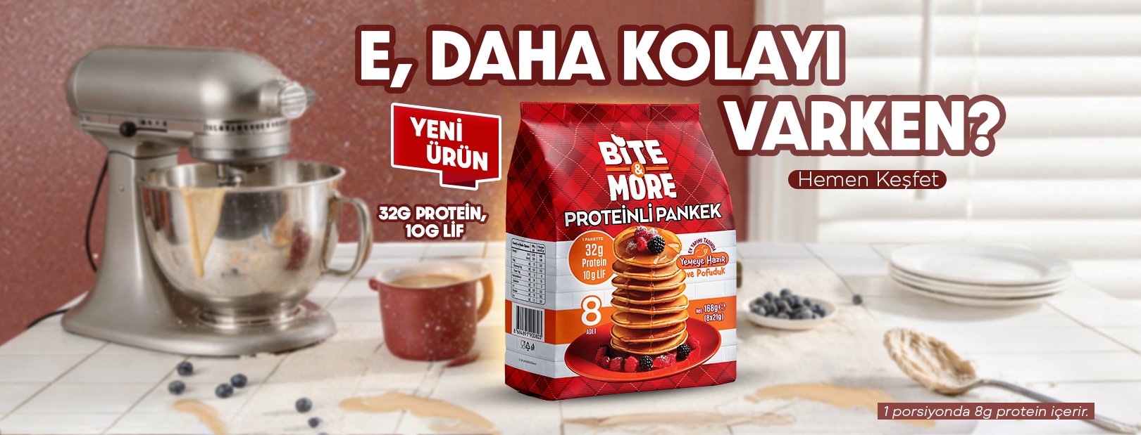 8'li Kahvaltılık Protein Pancake! 