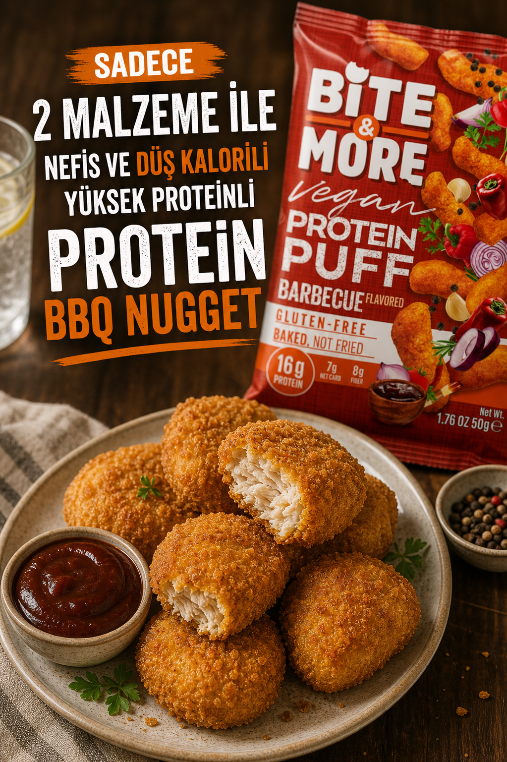 Barbekü Puff ile Çıtır Tavuk