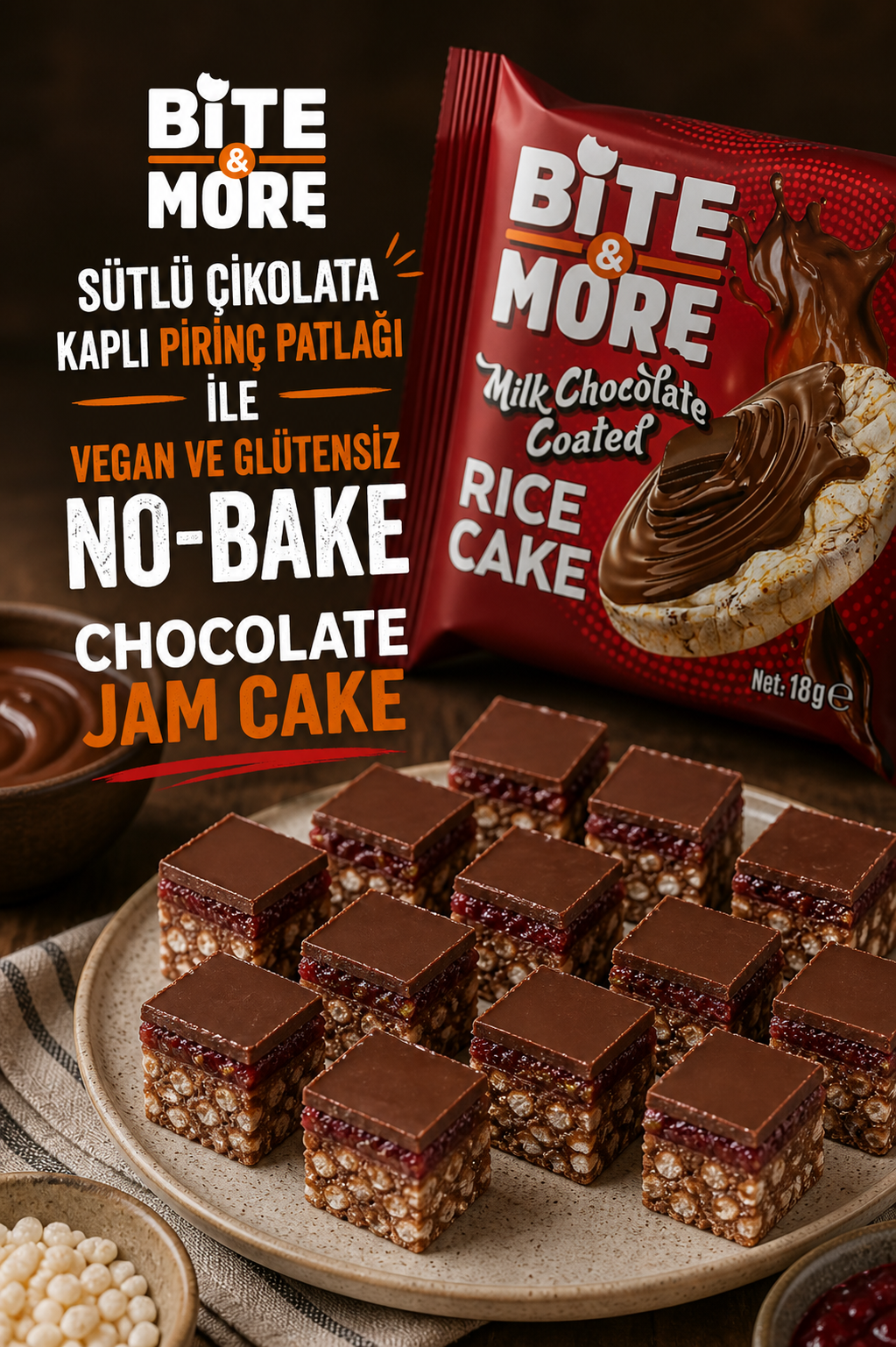 Sütlü Çikolata Kaplı Pirinç Patlağı ile Fit Truffle